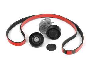 Water Pump/Alternator Accessory Belt Service Kit w/ Kevlar Reinforced Belt - E53 E6X N62 4.4L 4.8L