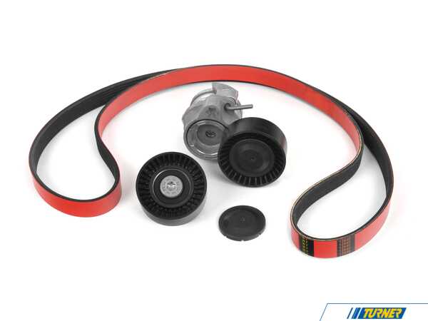 Packaged by Turner Water Pump/Alternator Accessory Belt Service Kit w/ Kevlar Reinforced Belt - E53 E6X N62 4.4L 4.8L 6PK1548TKT