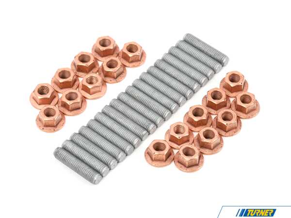 Packaged by Turner Cylinder Head To Exhaust Manifold Stud & Nut Kit - E46 M3 07129900298KT
