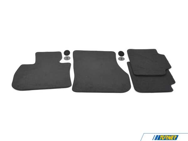 Genuine MINI MINI Black - Floor Mat Carpet Set (Front & Rear) - Priced As Set 51475A498E7