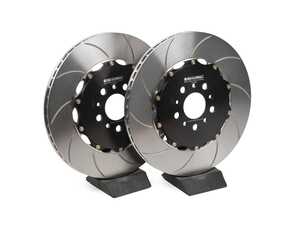 BMW G8X Two-Piece Slotted Rear Brake Rotors (370x24mm)