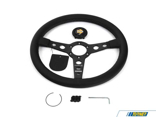 MOMO MOMO Racing Prototipo 6C Steering Wheel - Black Leather Grip With Carbon Spokes PR035BK1C
