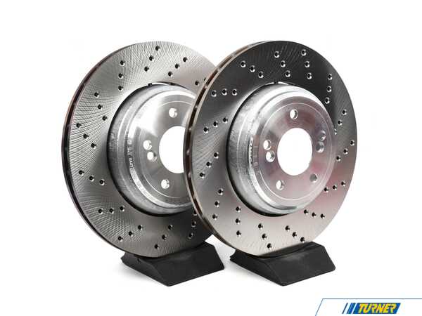 SHW Performance SHW Performance Rear Cross Drilled Brake Rotor Pair - 350x24 - E9X M3, E82 1 M Coupe E9XM3RARPKT