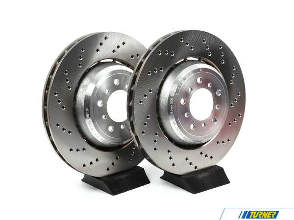 SHW Performance SHW Performance Front Cross Drilled Brake Rotor Pair - 360x30 - E9X M3, E82 1 M Coupe E9XM3FARPKT
