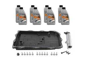 Vaico 8HP Transmission Pan Kit with Fluid Reservoir & ATF - BMW F2X F3X G2X 8HP