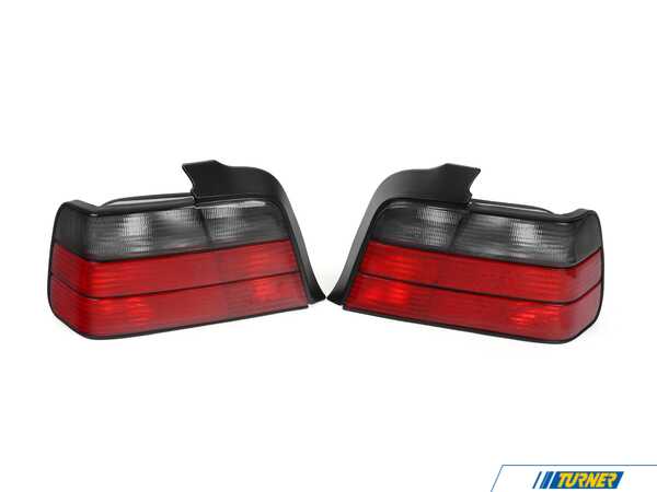 Anzo Anzo BMW Taillights - 3 Series E36 Sedan - Red/Smoke anz221200