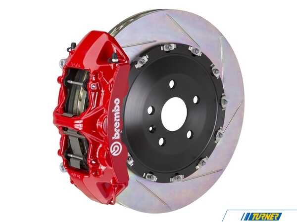 Brembo BMW G30 GT Cast Monoblock 6 Piston 405x34 TY1 Slotted Red 1n2.9539a2