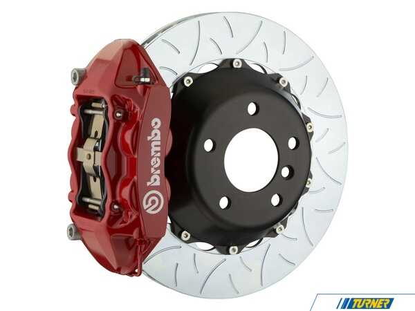 Brembo 06-12 325i, 328i (Excluding xDrive) (E90, E92), Rear, Slotted Type-3, Red, 345x28 2-Piece 2P3.8010A2