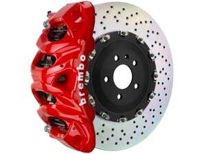Brembo Big Brake Kit - Front - 412x38mm - Red Calipers - Cross Drilled Rotors