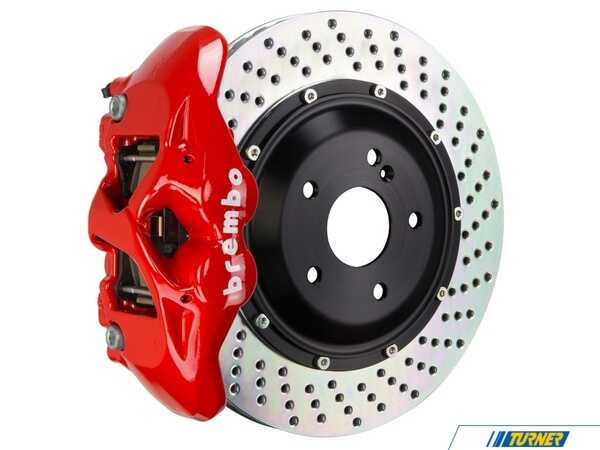 Brembo Brembo Big Brake Kit - Rear - 380x28mm - Red Calipers - Cross Drilled Rotors 2S1.9001A2