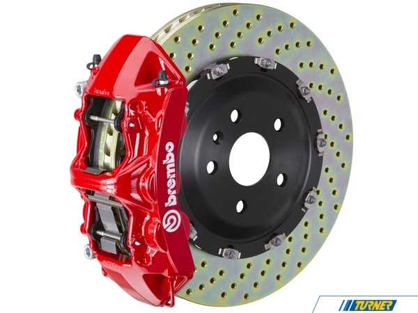 Brembo Brembo Front GT Big Brake Kit - Red 6-Piston Calipers - Cross Drilled Rotors (380x34mm) 1N1.9070A2