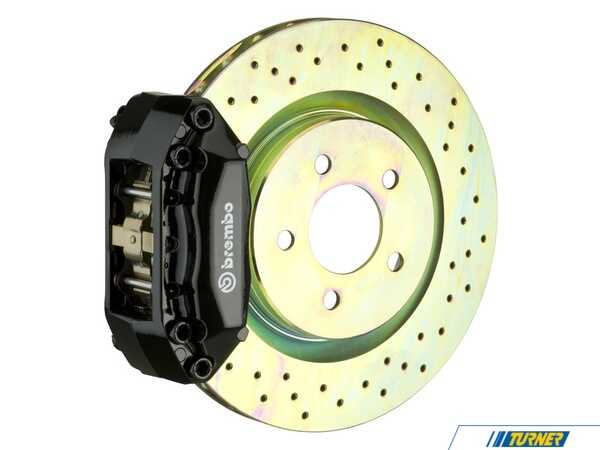 Brembo 87-91 M3 (E30), Front, Drilled, Black, 4 Piston, 330x28 1-Piece 1A4.6003A1