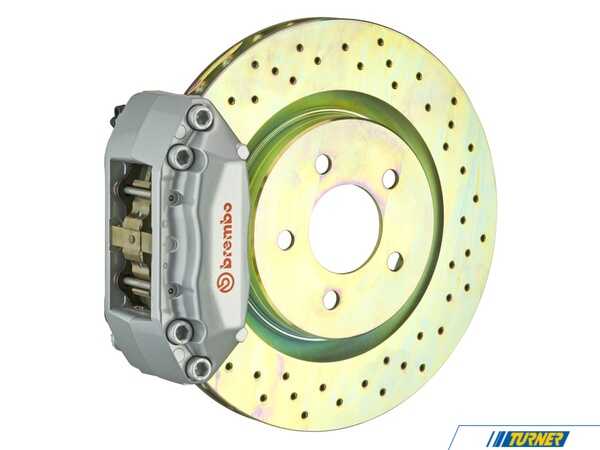 Brembo 87-91 M3 (E30), Front, Drilled, Silver, 4 Piston, 330x28 1-Piece 1A4.6003A3
