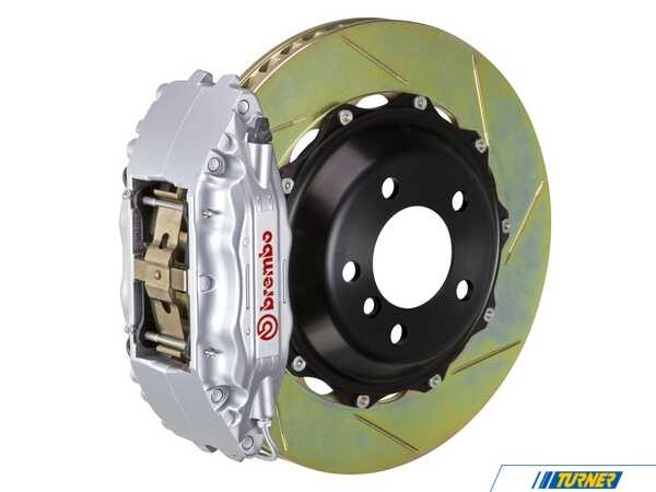 Brembo 95-99 M3 (E36), 98-02 Z3 M-Coupe/Roadster, Front, Slotted, Silver, 4 Piston, 355x32 2-Piece 1B2.8009A3