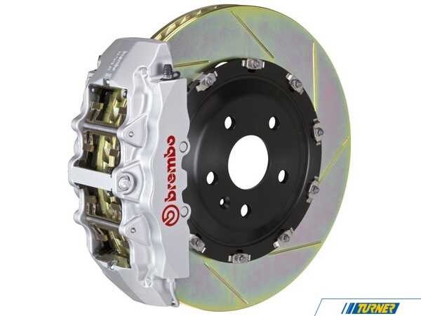 Brembo 02-05 7-Series (Through 3/05 Production) (E65, E66), 05-08 7-Series (After 3/05 Production) (E65, E66), Front, Slotted, Silver, 8 Piston, 380x34 2-Piece 1G2.9007A3