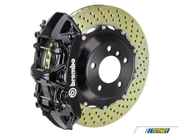 Brembo 01-06 M3 (E46), 06-08 Z4 M-Coupe/Roadster (E85, E86), Front, Drilled, Black, 6 Piston, 380x32 2-Piece 1M1.9001A1