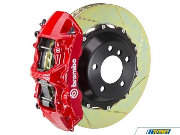 Brembo 04-10 5-Series (Excluding xDrive, M5) (E60), 04-11 6-Series (Excluding M6) (E63, E64), Front, Slotted, Red, 6 Piston, 380x32 2-Piece 1M2.9009A2