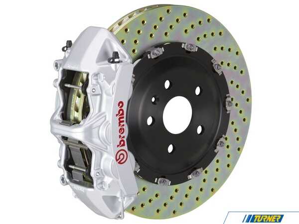 Brembo 06-10 M5 (E60), 06-10 M6 (E63, E64), Front, Drilled, Silver, 6 Piston, 380x34 2-Piece 1N1.9001A3