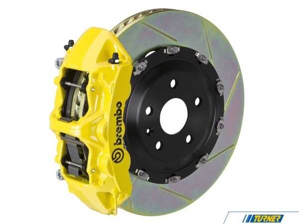 Brembo 11+ 528i, xDrive (F10, F11), 11+ 535i, xDrive (F10, F11), Front, Slotted, Yellow, 6 Piston, 365x34 2-Piece 1N2.8509A5