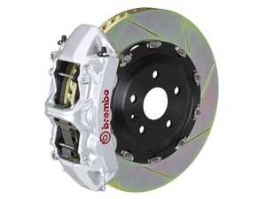06-10 M5 (E60), 06-10 M6 (E63, E64), Front, Slotted, Silver, 6 Piston, 380x34 2-Piece