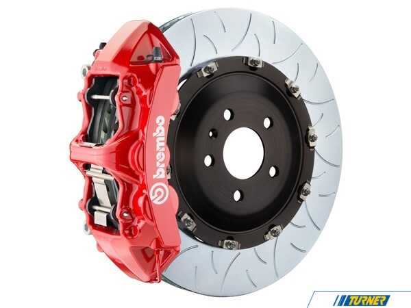 Brembo 10+ 550i, xDrive Gran Turismo (F07), 09+ 7-Series (F01, F02, F04), Front, Slotted Type-3, Red, 405x34 2-Piece 1N3.9516A2