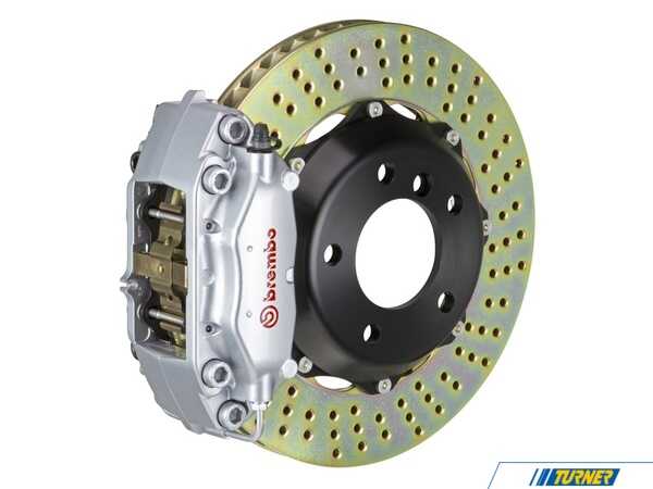 Brembo 98-02 Z3 M-Coupe/Roadster, Rear, Drilled, Silver, 4 Piston, 328x28 2-Piece 2C1.6005A3