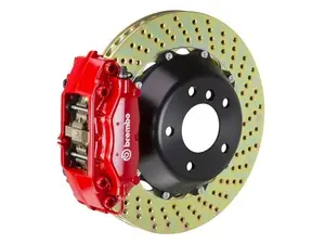 01-06 M3 (E46), Rear, Drilled, Red, 4 Piston, 345x28 2-Piece