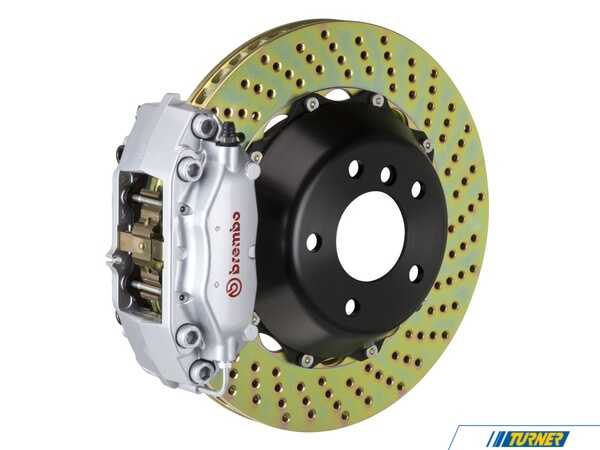 Brembo 05-08 7-Series (After 3/05 Production) (E65, E66), Rear, Drilled, Silver, 4 Piston, 345x28 2-Piece 2C1.8022A3