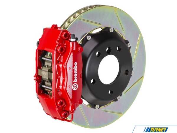 Brembo 98-02 Z3 M-Coupe/Roadster, Rear, Slotted, Red, 4 Piston, 328x28 2-Piece 2C2.6005A2