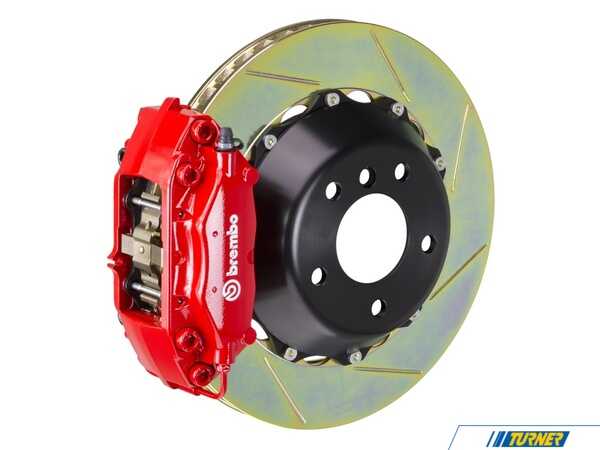 Brembo 06-12 325i, 328i (Excluding xDrive) (E90, E92), Rear, Slotted, Red, 4 Piston, 345x28 2-Piece 2C2.8025A2