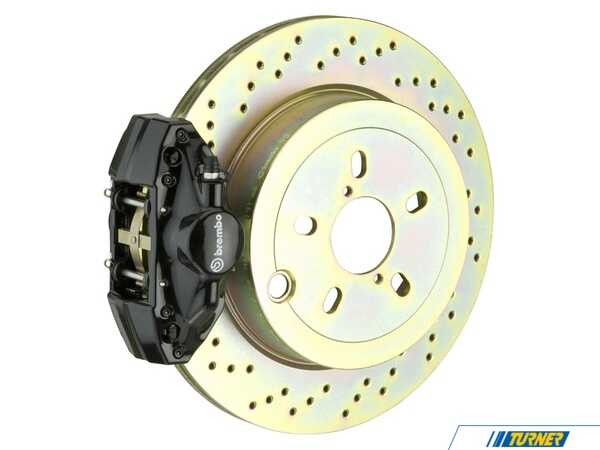 Brembo Brembo GT Big Brake Kit - Rear - Cross Drilled (294x19mm) - Black Calipers - BMw E36 Non-M 2E4.4001A1