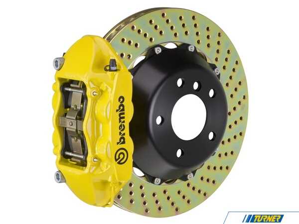 Brembo 15+ M3 (F80), 15+ M4 (F82), Rear, Drilled, Yellow, 4 Piston, 380x28 2-Piece 2P1.9044A5