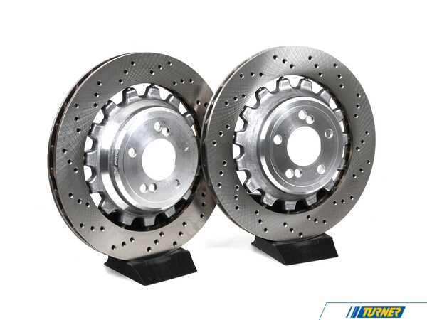 SHW Performance SHW Performance Rear Brake Rotor Set - 380x28mm - BMW F82 M2 & M2 Comp f87m2crrKT