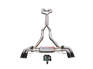 Valvetronic Designs Valved Sport Cat-Back Exhaust System - Carbon Fiber Tips - BMW G05 X5, G06 X6 N63 S68