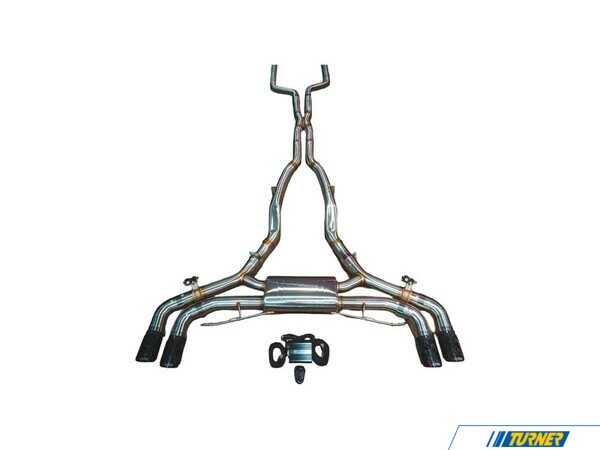 Valvetronic Designs Valvetronic Designs Valved Sport Stainless Exhaust System - 3.5" Forged Carbon Fiber Tips - BMW F95 X5M, F96 X6M S63 F95X5MVSESBRFC