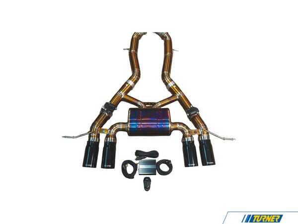 Valvetronic Designs Valvetronic Valved Sport Axle-Back Titanium Exhaust System - 3.5" Black Tips - BMW G80 M3, G82/83 M4 G8XM3AXLTIBLK