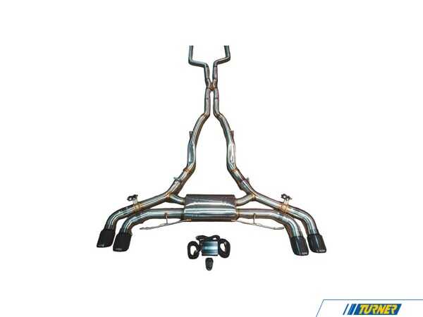 Valvetronic Designs Valvetronic Designs Valved Sport Stainless Exhaust System - 4.0" 1x1 Carbon Fiber Tips - BMW F95 X5M, F96 X6M S63 F95X5MVSESBRRC