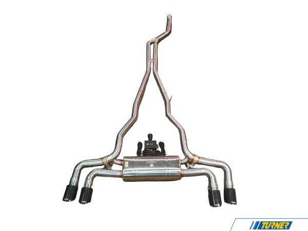Valvetronic Designs Valvetronic Designs Valved Sport Cat-Back Exhaust System - Titanium - 3.5" 1x1 Carbon Fiber Tips - BMW G30 530i 540i G30530VSESTIRC