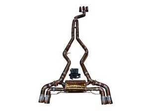 Valvetronic Designs Valved Sport Cat-Back Exhaust System - Titanium - 3.5" Burnt Tips - BMW G20 M340, G22/G26 M440 B58