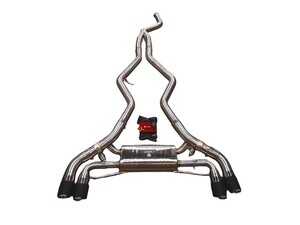 Valvetronic Designs Valved Sport Cat-Back Exhaust System - Stainless - 3.5" 1x1 Carbon Fiber Tips - BMW G20 M340, G22/G26 M440 B58