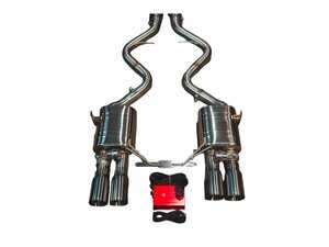 Valvetronic Valved Stainless Axle-Back Exhaust System - 3.5" Brushed Steel Tips - BMW E90/E92/E93 M3 S65