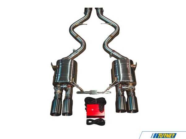 Valvetronic Designs Valvetronic Valved Stainless Axle-Back Exhaust System - 3.5" Brushed Steel Tips - BMW E90/E92/E93 M3 S65 E9XM3AXLBRBRSH