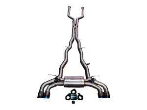 Valvetronic Designs Valved Sport Titanium Exhaust System - 3.5" Burnt Tips - BMW G90 M5 S68
