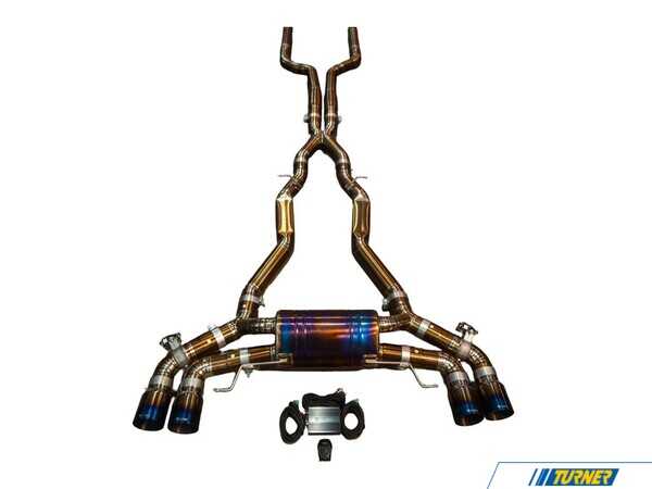 Valvetronic Designs Valvetronic Designs Valved Sport Exhaust System - 4.0" Raw Titanium Burnt Tips - BMW F91 M8 Convertible F91M8VSESTiTIBRT