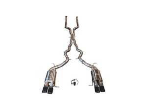 Valvetronic Designs Valved Sport Cat-Back Stainless Exhaust System - 3.5" 1x1 Carbon Fiber Tips - BMW F10 M5, F06 M6 S63