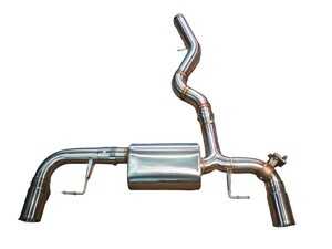 Valvetronic Designs Valved Axle-Back Exhaust System - Brushed Steel Tips - BMW G20 330i, G22 430i