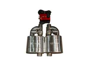 Valvetronic Designs Universal Valved Muffler Kit - Single Inlet / Single Outlet - 2.5" (63mm) - 2 Mufflers