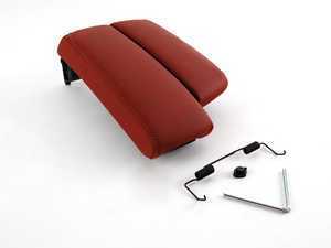 Genuine BMW Split Center Armrest - Red Brown Dakota Leather - E90 E91