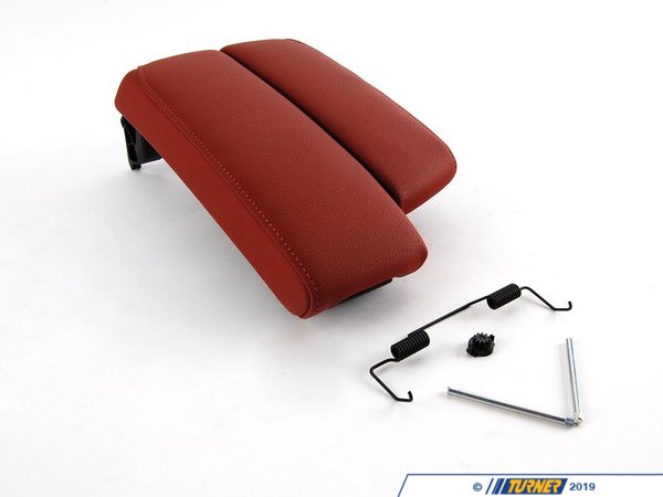 Genuine BMW Genuine BMW Split Center Armrest - Red Brown Dakota Leather - E90 E91 51169187224