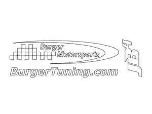 Burger Motorsports Logo Sticker Sheet (TWO PACK) - Alpine White